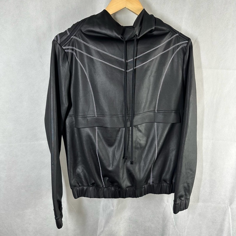 Koral Alpas Scuba Hooded Sweatshirt by Ilana Kugel Black Size Small